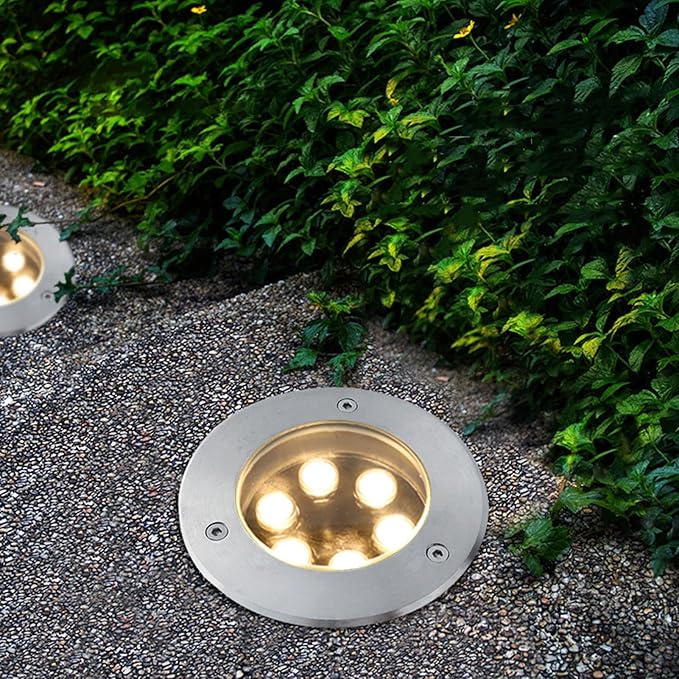 Low Voltage Landscape Lights LED Well Lights Outdoor In Ground Light IP66 Waterproof AC12-24V Spotlights for Yard Garden Pathway Lawn Landscape Light