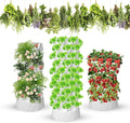 10 Layers 80 Pots Vertical Hydroponics Tower Growing System with Water Pump Indoor Outdoor Hydroponic Planter Starter Kit Vertical Gardening System for Strawberries Tomatoes Lettuce Plant