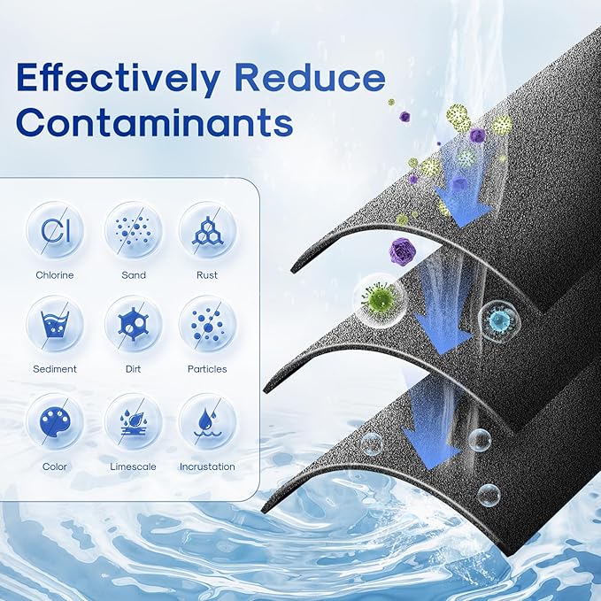 ICEPURE 10X4.51 Microns Whole House Sediment Activated Carbon Water Filter Compatible with Dupont WFHDC8001EP SeriesEPM SeriesCB-BB-10 GE FXHTC GXWH40L GXWH35F GNWH38S CTO10BB1PACK