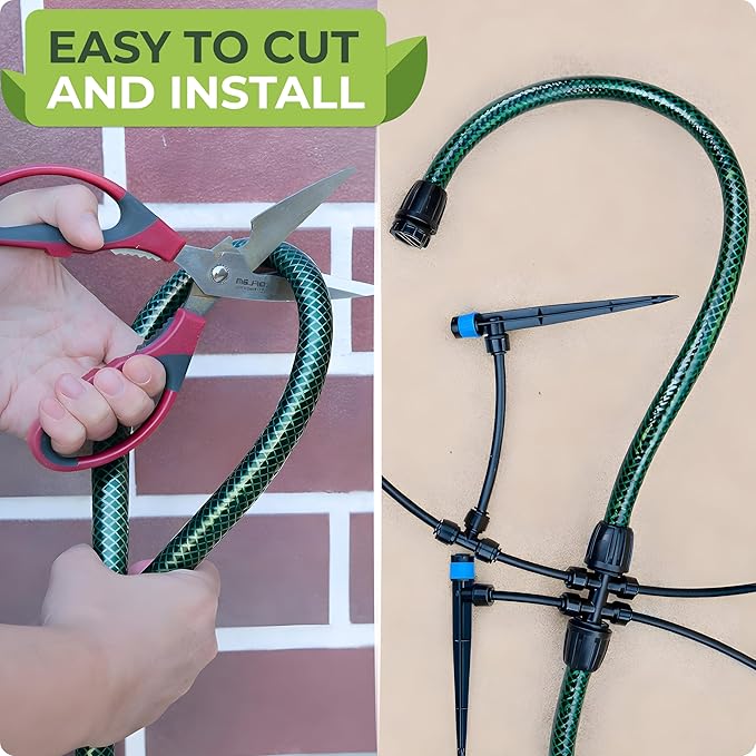 Carpathen 50 FT 1/2 Irrigation Tubing Mainline - Drip Irrigation Tubing Perfect for Push-To-Connect Garden Irrigation System or as Blank Distribution Hose for Any Gardening Project