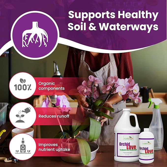 Orchid Love- The World's Greatest Orchid Food!(Net 32 fl oz. concentrate: yields 16 to 32 gallons)