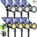 KEV 800 Lumens Solar Spot Lights Outdoor18 LEDs Solar Flood Lights with 2 Modes &ampAdjustable &ampIPX65 WaterproofSolar Spotlight for Driveway/Backyard/Patio Landscape/Tree/Garage(Cool White&amp