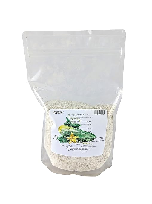 Greenway Biotech Inc. Cucumber Fertilizer 8-16-36-100% Water Soluble Plus Chelated Micronutrients Suitable for Soil hydroponics and aeroponics - 2 Pounds (Makes ~400 Gallons)