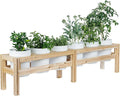 Greenes Fence Six Bucket Elevated Cedar Wood Garden Frame 84 in. x 16 in. x 20 in. - Made in USA with North American Cedar