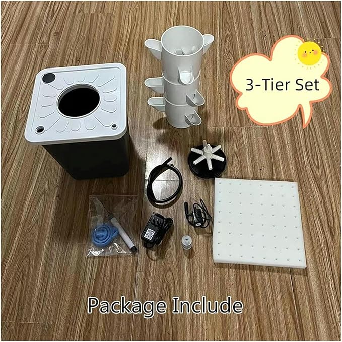 Hydroponics Growing System Garden Hydroponic Soilless Cultivation Kits DIY Balcony Dimensional Planting Column Pp Colonization Cups Vegetable Grow Tower Indoor Garden