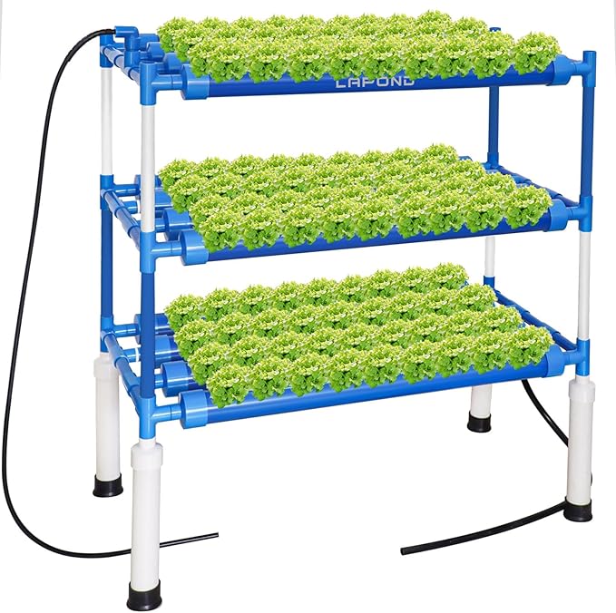 Hydroponics Growing System Kit for VegetablesFlowers Fruits and Herbs with 108 Plant Sites Suitable for Indoor and Outdoor Block Light Design