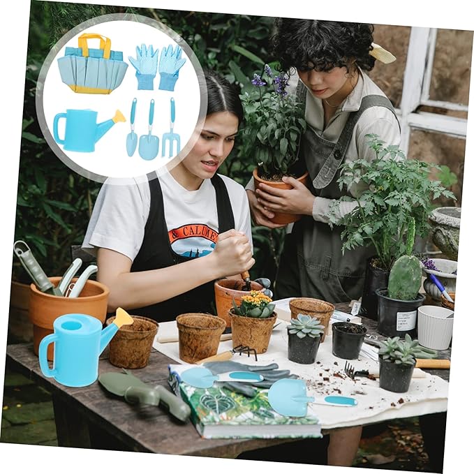 Boy Girl Gardening Tools Set Plastic Shovel Rake and Watering Can for Little Hands Lightweight and Safe for Planting Digging and Weeding Educational Outdoor Fun for Boys and Girls