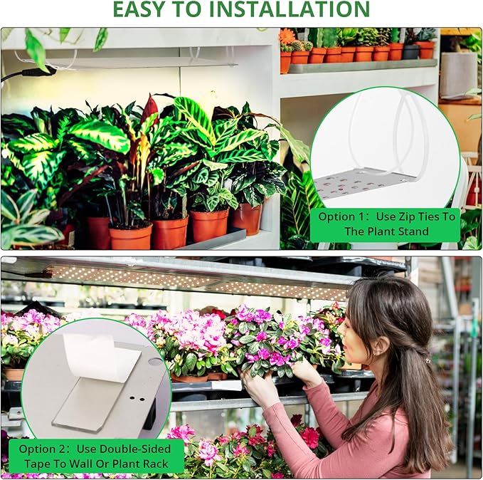 TONYFUL Grow Lights for Indoor Plants 40W LEDs Plant Lights for Indoor Growing 360 LEDs Full Spectrum Grow Lights for Seed Starting Led Grow Light with 3/9/12H Timer10 Dimmable Levels (4pcs)