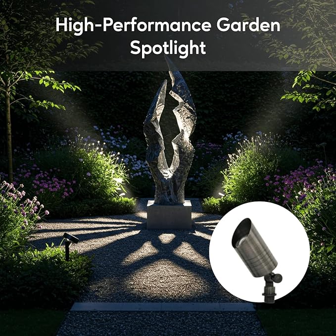 Ironsmith Lighting Products Adjustable Spot Light Bronze Finish Lighting Fixture Solid Brass Construction MR16 Bi-Pin G4 Socket Spike Mount 5W LED Bulb and Weatherproof connectors Included