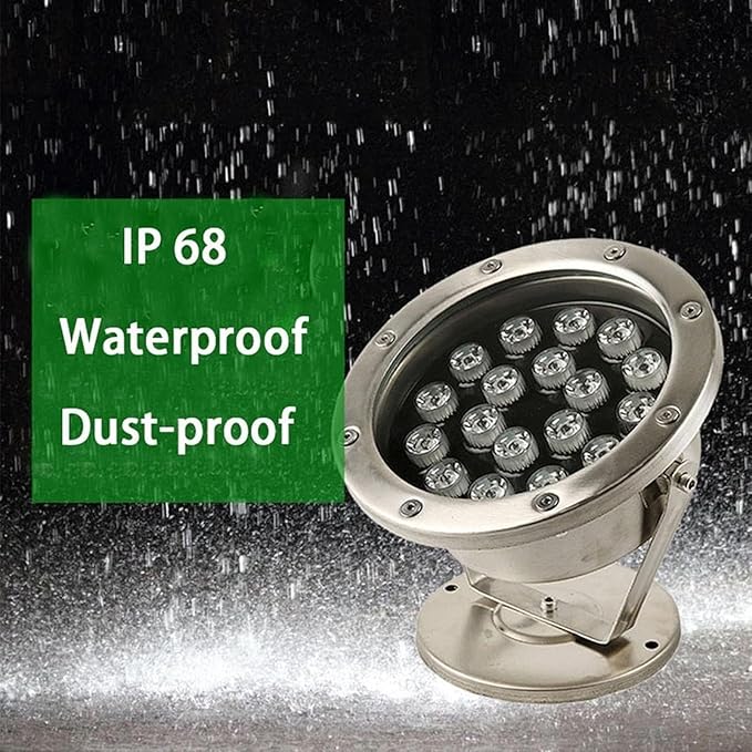 Underground Light LED - LED Beam Spotlight Adjustable 180° Landscape Light IP68 Waterproof LEDs Spotlight Stainless Steel Fountain Villa Rockery Underwater Lights Waterproof Outdoor