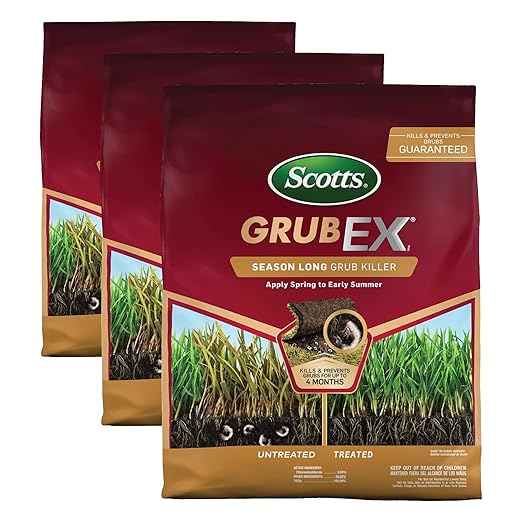 Scotts GrubEx1 Season Long Grub Killer for Lawns - Protects Lawns Up to 4 Months 5000 sq. ft. 14.35 lbs. (Pack of 3)