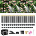 150FT Drip Irrigation System for Garden – Automatic Watering Kit with Solid Brass Metal Connectors 360° Bendable Tubing &amp50 Adjustable Nozzles for Greenhouse Lawn Yard &amp Plants