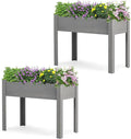 Raised Garden Bed with Legs 40x20x31'' Solid Wood Elevated Planter Box for Outdoor Backyard Patio