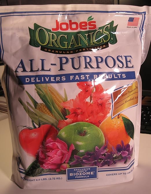Jobes Organics All Purpose Granular Fertilizer 4-4-4 with Biozome Formula 6 lbs.