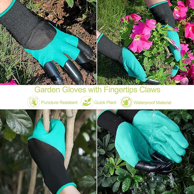 Gardening Tool Set - 13 PCS Heavy Duty Aluminum Gardening Tools Kit Floral Print Garden Tool Set with Non-Slip Rubber Handle &amp Durable Storage Tote Bag Gardening Supplies Gifts for Women Men