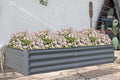 Domi Galvanized Raised Garden Bed Outdoor Planter Garden Boxes Large Metal Planter Box for Gardening Vegetables Fruits Flowers Dark Grey(8x4x1ft)