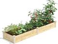 Greenes Fence Original Pine Raised Garden Bed 2' x 8' x 10.5 - Made in USA with American Pine