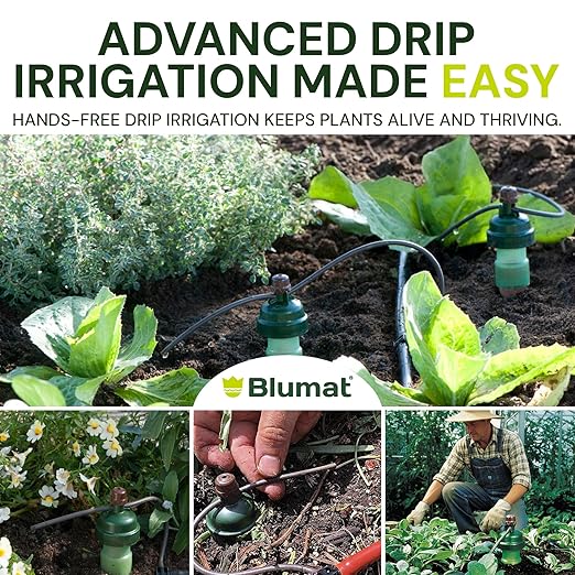 Blumat Drip Irrigation System - Tropf Medium Box Automatic Plant Watering Devices for Garden Patio and Hanging Baskets - Garden Watering System Up to 12 Plants - Effortless Hydration - 12 Pack