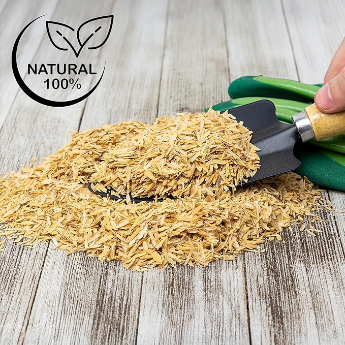 Soil Sunrise Organic Horticultural Grade Rice Hulls (8 Quarts) All-Natural Soil Amendment for Houseplants Gardening Seed Starting &amp Chicken Bedding