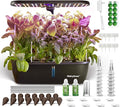 MG-15 Hydroponic Growing System Kits Smart Indoor Garden with 24W Grow LED Light Full Spectrum 15 Pods Herb Garden Planter Indoor Gardening for Gifts Kitchen
