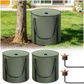 HIRALIY 15 Gallon Cylindrical Tree Watering Bag 2 Pack Slow Release 1-5 Days Deep Root &amp Automatic Drip Irrigation System for Multi-Trunk Newly Planted Small Trees and Shrubs