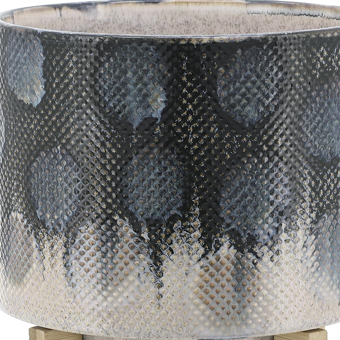 Generic  8 Snakeskin Planter W Stand Blue