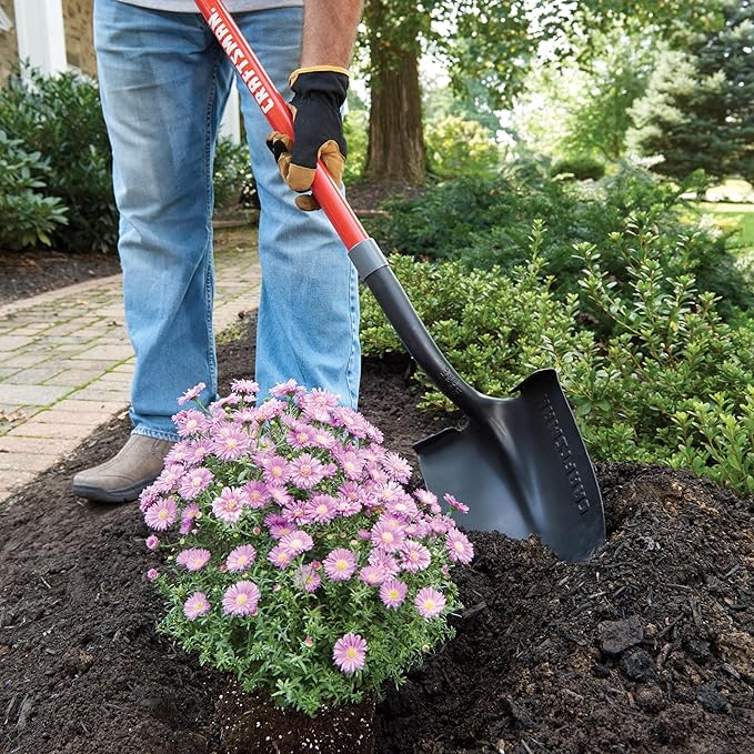 Craftsman Garden Shovels for Digging and Gardening: Heavy Duty Spade Shovels Ideal for Construction Projects Lightweight Metal Spade Tool Set Pack of 3