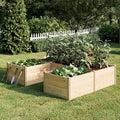 PaPaJet Wooden Raised Garden Bed Large Deep Planter Box for Outdoor Gardening Vegetables Flowers and Herbs 7.5×6.0×1.6FT