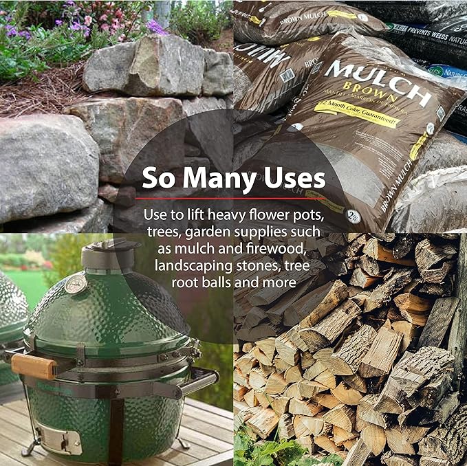 PotLifter - Potted Plant Mover and Essential Lifting Tool For Garden Flower Pots Planters Trees Rocks - Lifts Up to 200 Pounds - A Plant Caddy Alternative Easily Move Heavy Items Around Your Yard