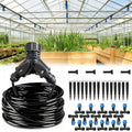 NACNO59FT [Selected Size] Greenhouse Misting Cooling System - DIY Automatic Irrigation Kit for Hanging Plants Patio &amp Garden. Adjustable Atomizing Nozzles with 1/4 Tubing &amp Quick Connector D