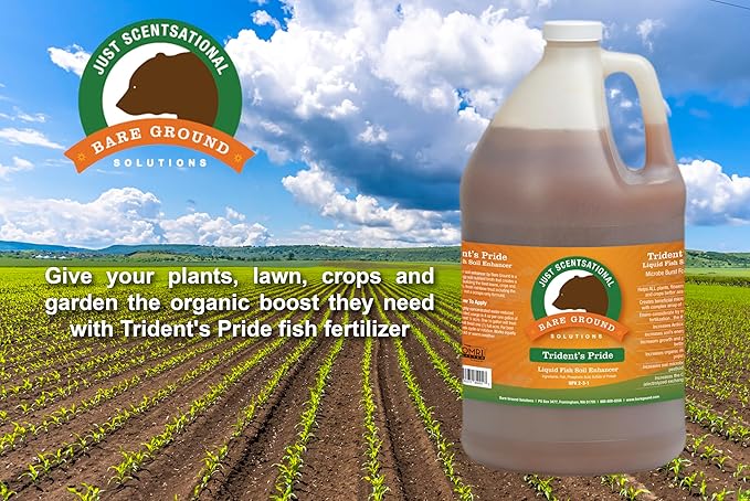 Just Scentsational TPCH-128G Trident's Pride Plus Organic Liquid Fish Fertilizer with Brown Algae Extract and Chitosan128 oz