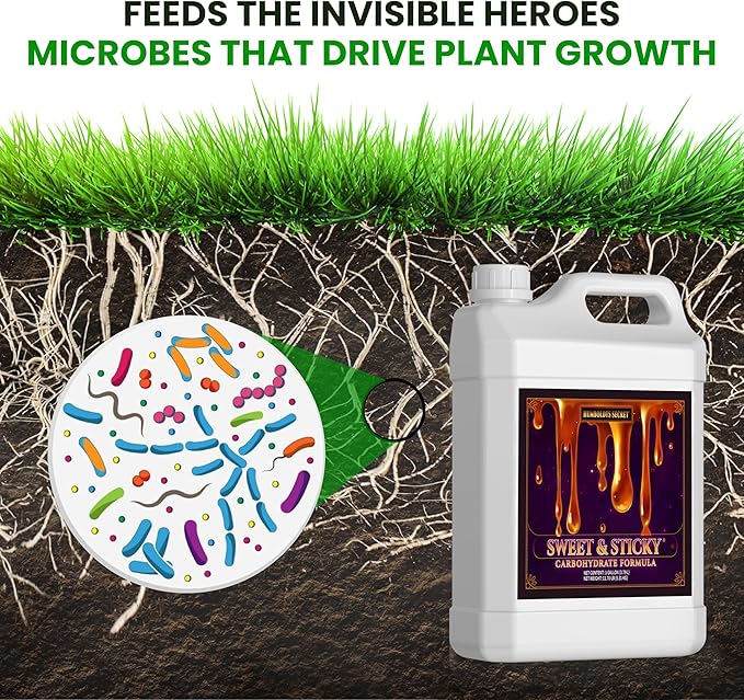 Humboldts Secret Sweet &amp Sticky Carbohydrate and Saccharide Plant Energy Additive | Indoor and Outdoor Plant Nutrients Enhancer for Growth and Aroma | Boosts Flavor and Development | 1 Gallon
