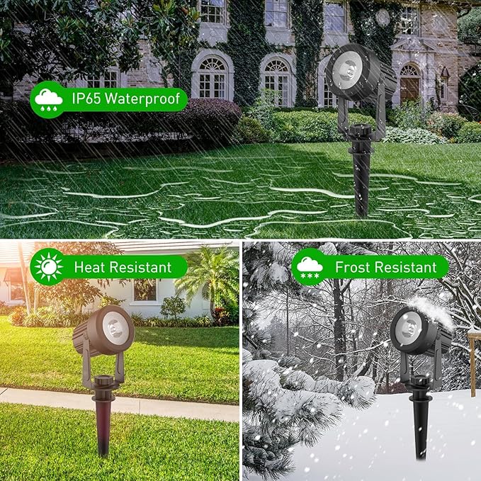 T-SUNUS Solar Spot Lights Outdoor IP65 Waterproof White 6000K Landscape Spotlights 9.8ft Cable Separate Panel Auto Dusk to Dawn Dimmable for Flag Yard Garden Patio Driveway Pathway Garage