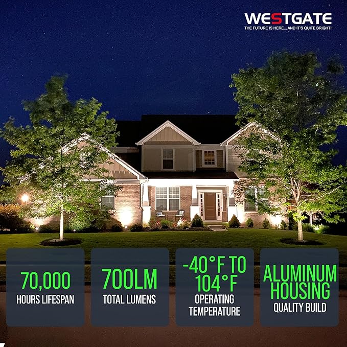 Westgate LED Spot Light - Black Finish 3CCT Selectable 12-24V Deck Driveway Landscape Recessed Lighting Can Lights Pot Lights Outdoor Dimmable High Hats Garden Patio Accent.