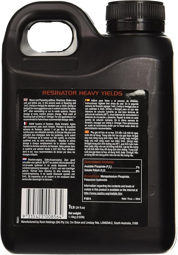 Rock Nutrients Rock Resinator Heavy Yields for Gardening 1-Liter