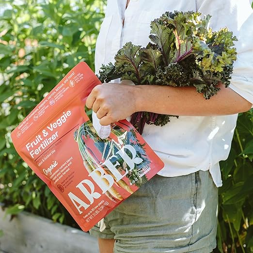 Organic Fruit &amp Vegetable Granular Fertilizer 4-Pack 4 lb - Nutrient-Dense Plant Food - Builds Soil Health Strengthens Roots Improves Moisture Retention - Safe for Organic Gardening &amp Polli