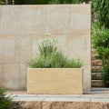 Handmade Rectangle Planter Box Travertine Beige HX732