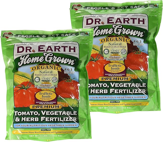 Dr. Earth Organic 5 Tomato Vegetable &amp Herb Fertilizer Poly Bag ((2 Pack) 4 lb)