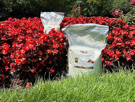 Fine Granules Potassium Polyacrylate Hydrogels: Improve Soil Hydration and Plant Growth with Water-Storing Crystals (2 Pounds)