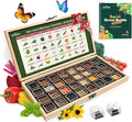 Lush&ampDew Year-Round USDA Zone 7 Seed Bank Gift for Mom Dad 32 Varieties Non-GMO Heirloom Seeds of Vegetables Flowers Gardening Gifts for Women Men Survival Kit for Raised Garden Bed Greenhouse