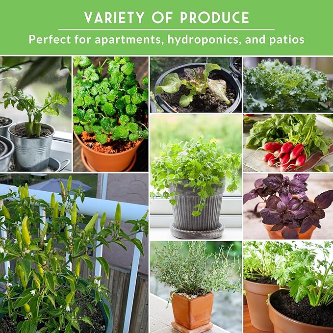 Hydroponic &amp Indoor Garden Seed Kit – 20 Compact Heirloom Vegetable &amp Herb Varieties | Apartment Small-Space Patio &amp Vertical Tower Growing | Family Garden Gift – Survival Garden Seeds