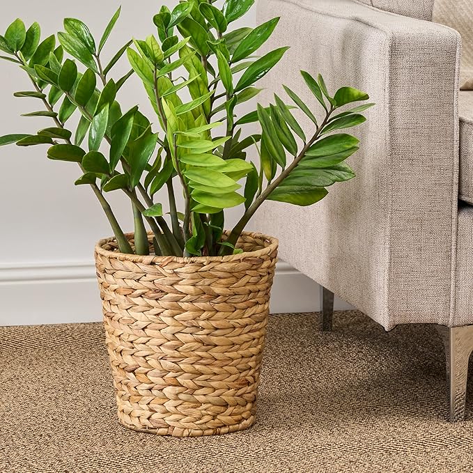Water Hyacinth Woven Round 11 Storage and Planter Basket