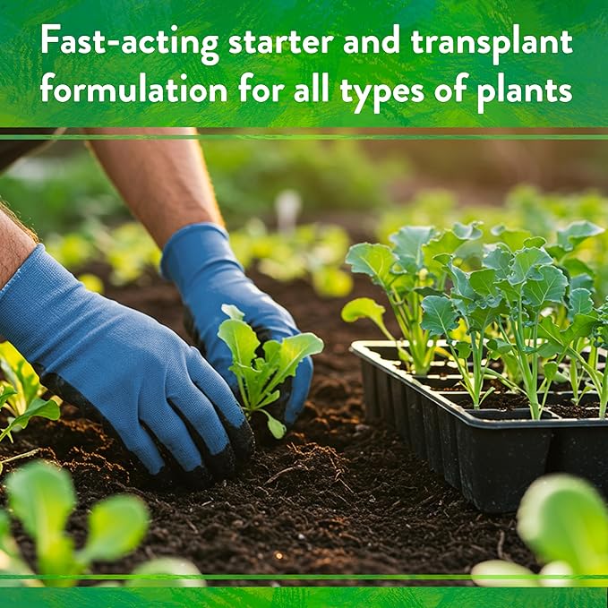 Down To Earth All Natural Fertilizers Organic Bio-Live Starter &amp Transplant Mix with Mycorrhizal Fungi and Benefical Microbes for Plant Food 5-4-2 4 lb