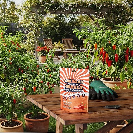 Chilihead Formula - All-in-One Fertilizer for Peppers &amp Chilies with Balanced Nutrition - Water Soluble Plant Food for Bold Harvests &amp Thriving Plants - 100 g Pouch