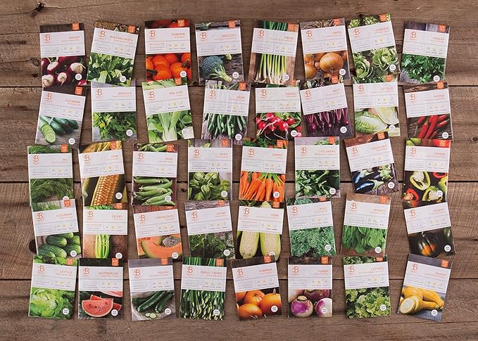 Vegetable and Herb Seeds Variety Pack for Home Garden Planting AB