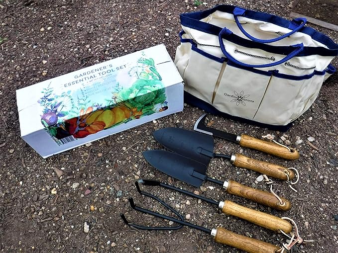Gardener's Essential Tool Set Garden Tote Farmhouse Garden Tools Garden Bag Gift for Gardeners