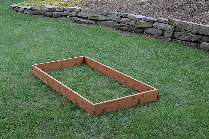 DutchCrafters Red Cedar Wood Raised Vegetable Garden Bed - Amish Made in USA (5.5 Raised Bed Cedar Stain)