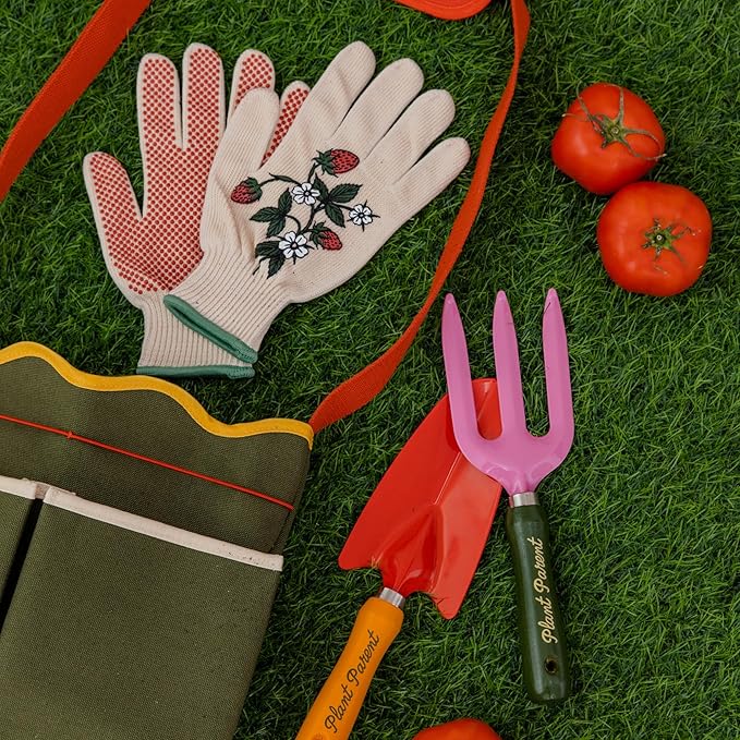 ban.do 2 Piece Gardening Hand Tools Cute Garden Tool Set Includes Hand Rake and Trowel with Beech Wood Handles Plant Parent