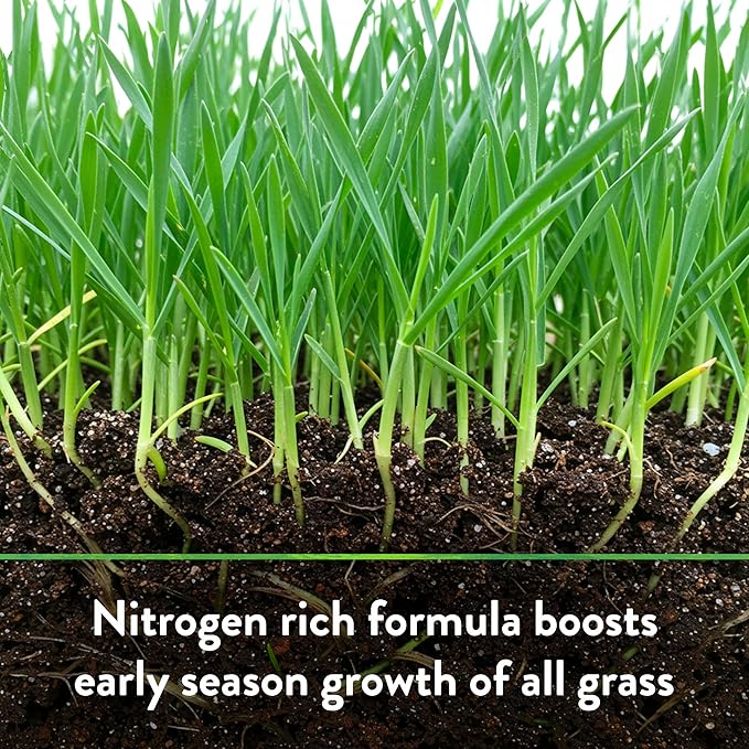 Down To Earth All Natural Fertilizers Organic Bio-Turf Lawn Food for Grass Landscape and Ornamentals - Works with Lawn Spreaders 8-3-5 25 Lb