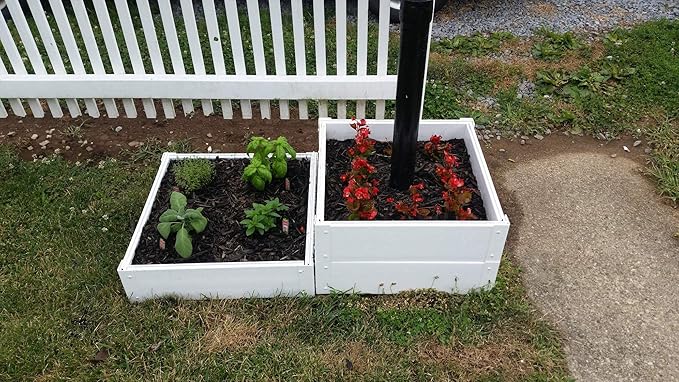 2 x 2 Stack-able White Vinyl Raised Garden Bed